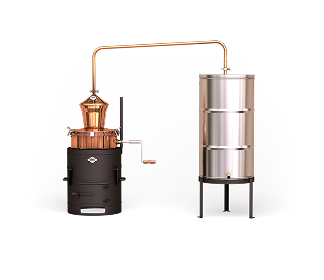 Alambique tradicional basculante 60 L con enfriador clásico 200/6